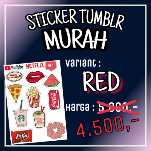 

STICKER TUMBLR MURAH : RED