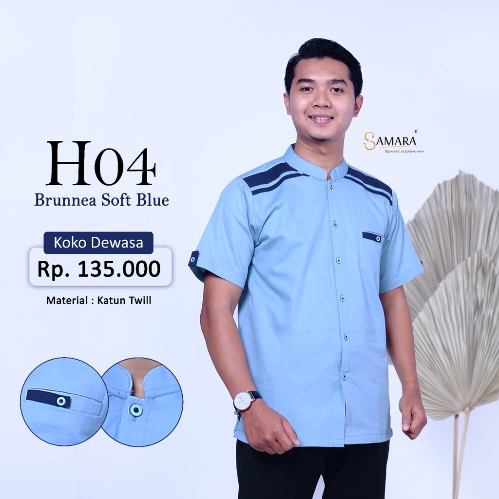 Koko Sarimbit Keluarga Brunea Soft Blue H04 by Samara
