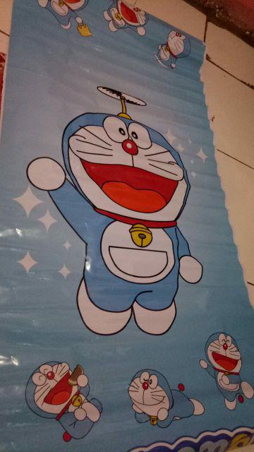 Stiker Kulkas 2 Pintu Motif Doraemon, Harga Murah