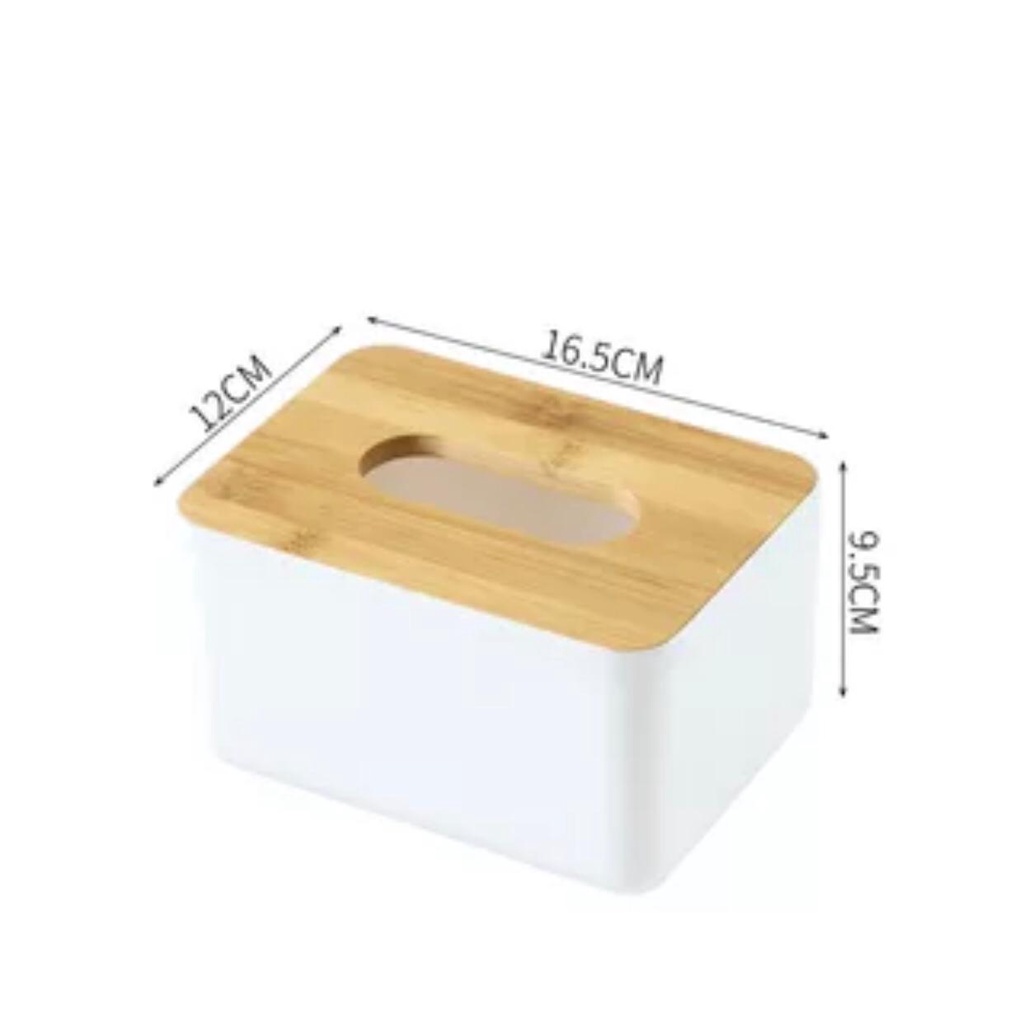 UNNISO - Kotak Tempat Tissue Kayu Bamboo Tissue Box TT02