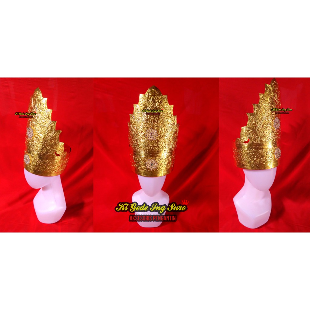 Mahkota  Pengantin Lampung Pria/ Laki/ Tanjak/ Siger Pepadun/ Tari/ Palembang Jambi Melayu Riau Jawa