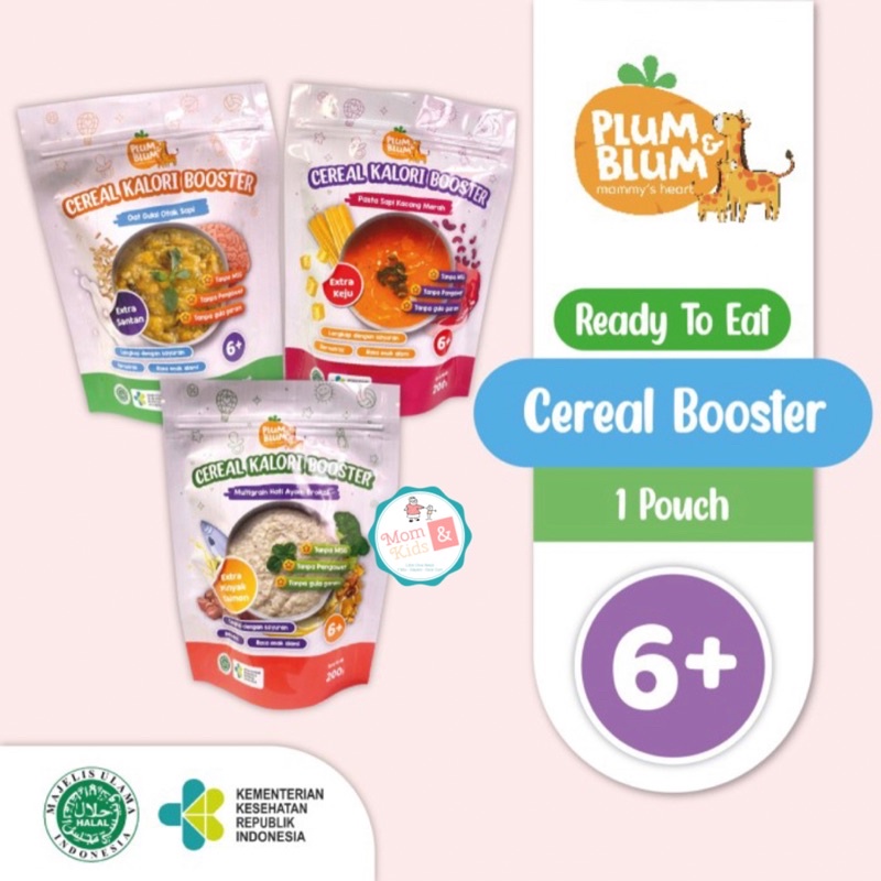 Plum &amp; Blum Cereal Bubur Bayi BB Booster 200gr | Baby Sereal Oat Pasta