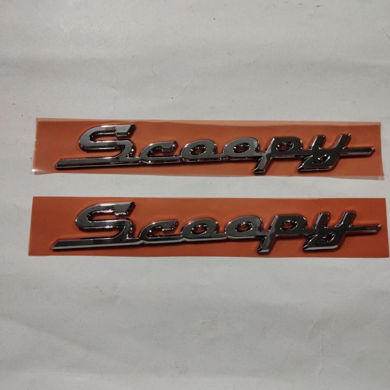 Emblem Scoopy fi crome timbul