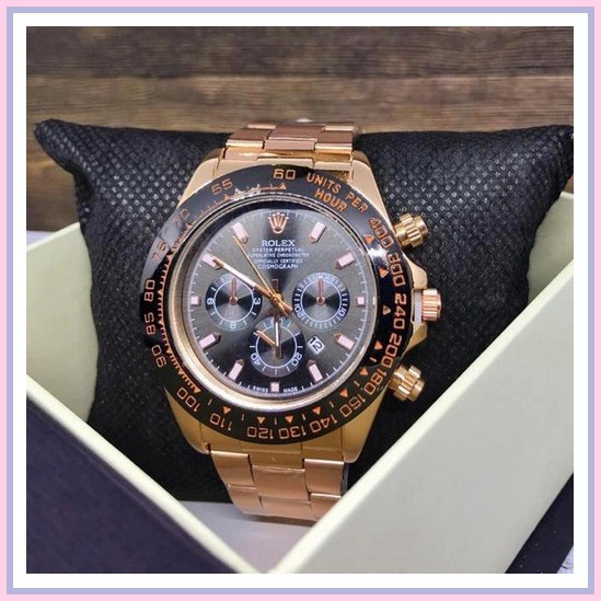 Silver, Stainless Jam Pria Elegan Tali Kulit Tanggal Aktif Free Box Ori Jam Tangan Rolex Daytona Ter