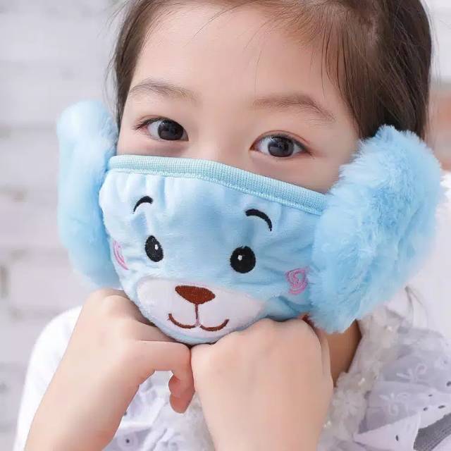 Ready Stok / Masker Anak Anak Masker Penutup Mulut Anti Debu Motif Kartun untuk Unisex