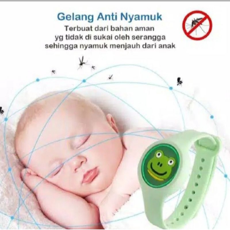 hokkiterus21 Gelang jam anti nyamuk anak baby bayi dewasa led nyala dus ori mosquito repellent