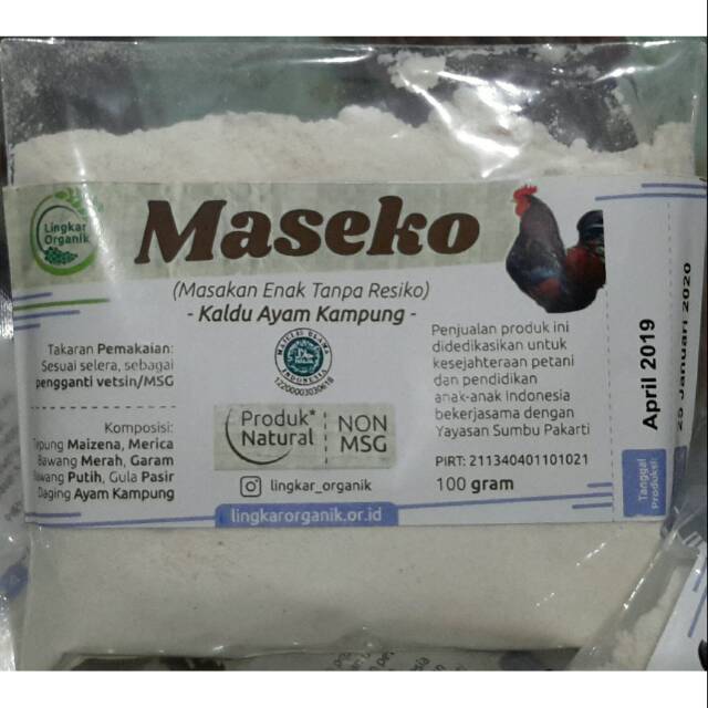 

Kaldu Ayam Natural 100g Maseko