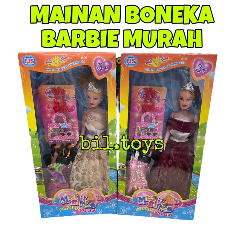 MAINAN ANAK BONEKA BERBI MURAH MEILI GIRL KEMASAN BOX MIKA