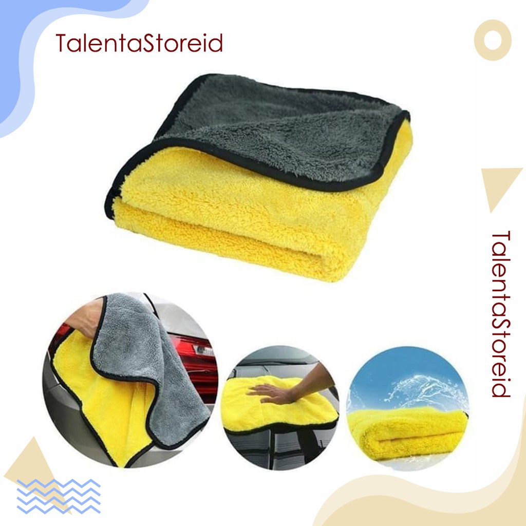 Kain Lap Tangan Microfiber Serbaguna 2 Sisi Lap Microfiber Lembut 2 Warna Anti Lecet Serbaguna