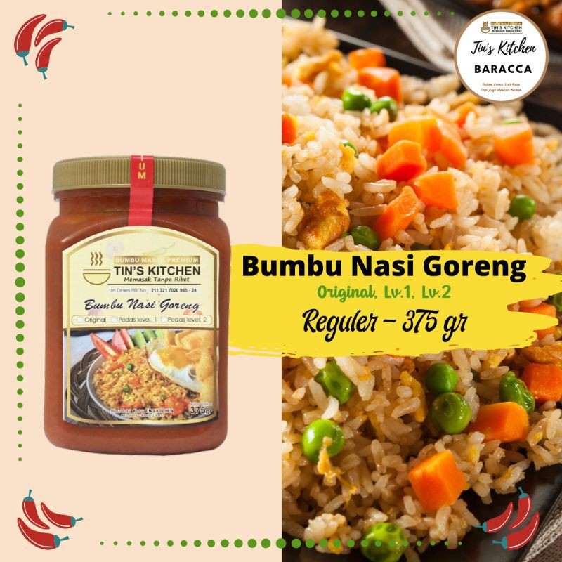 

Bumbu Nasi Goreng 375gr Tins Kitchen Bumbu Homemade Non MSG Non Pengawet - Kemasan Reguler