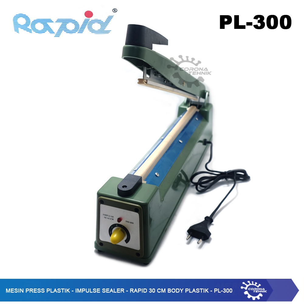 Impulse Sealer Rapid 30 cm Body Plastik - PL-300 - Mesin Press Plastik