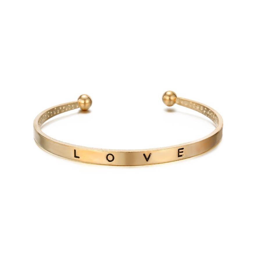 ★ Cayman ★ Gelang Magnetic Wanita Titanium Bangle Korea Bracelet Jewelry Men Women jew20-Loveword Gold