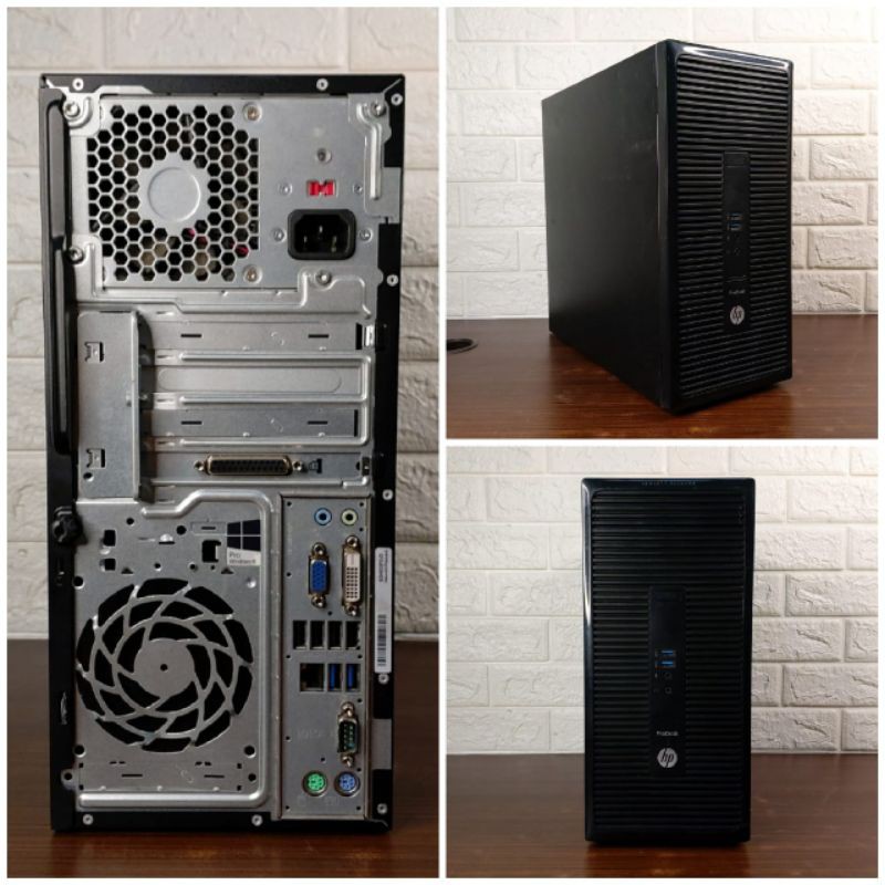 Paketan PC HP Prodesk 490 G2 MT Core i3 Ram 4 GB DDR 3 HDD 500 GB Lcd 17in Wide Second Berkualitas
