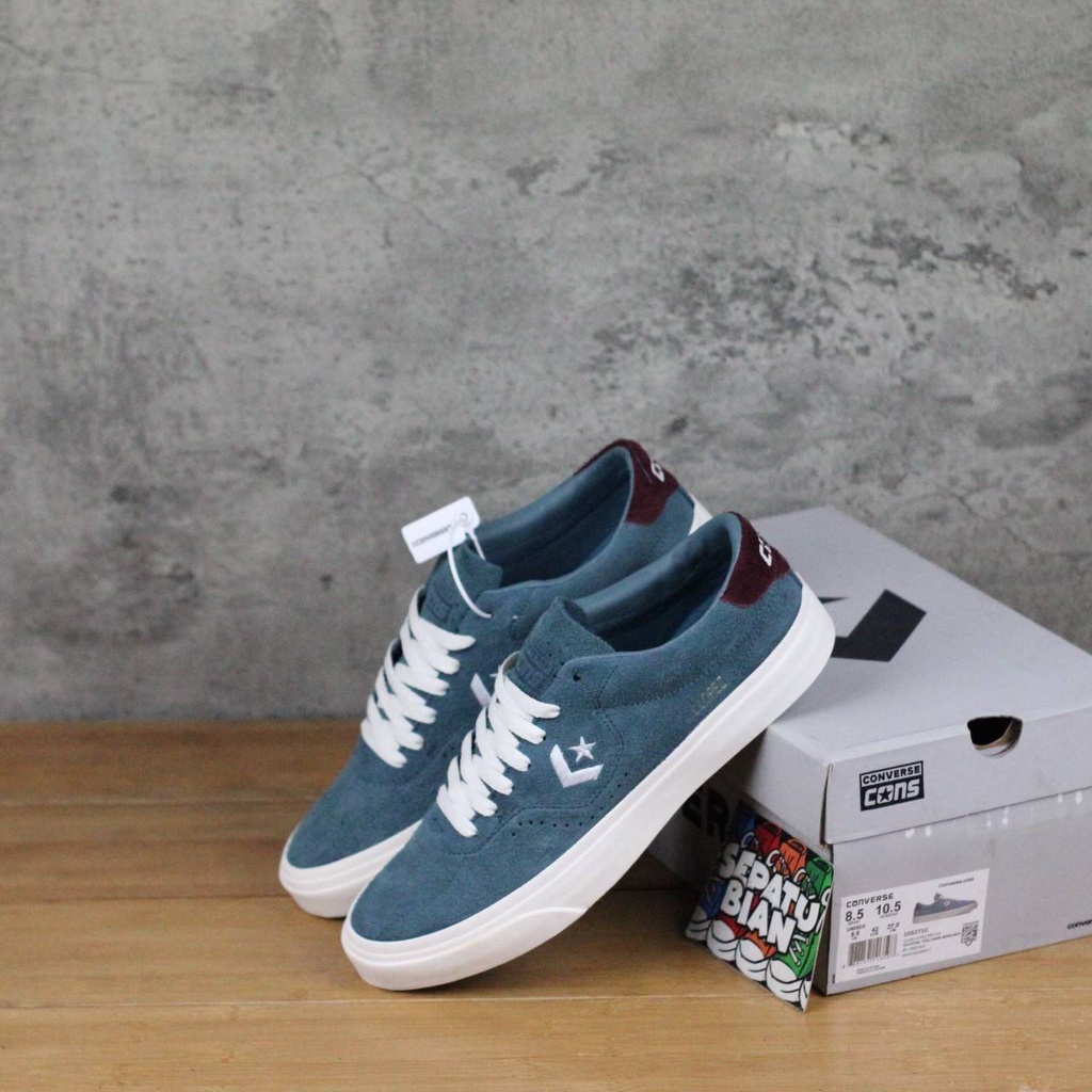 Sepatu Converse Louie Lopez Pro Ox Celestial Blue DK Burgundy Biru Tosca