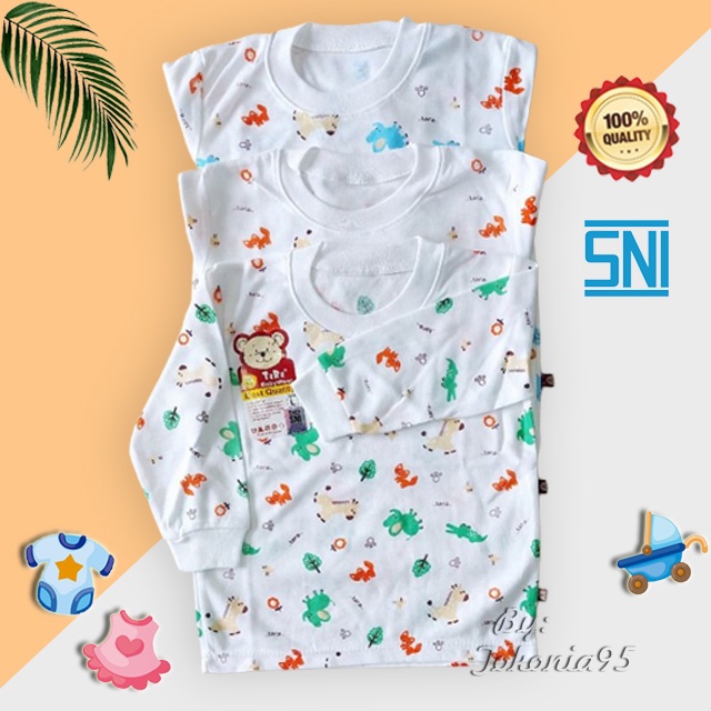 Oblong Lengan Panjang Putih Baby Tara - Katun Soft Premium SNI