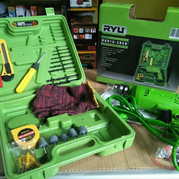 Ryu tekiro Paket mesin Bor tembok RDR 10-3 REB / DRILL SET 22PCS