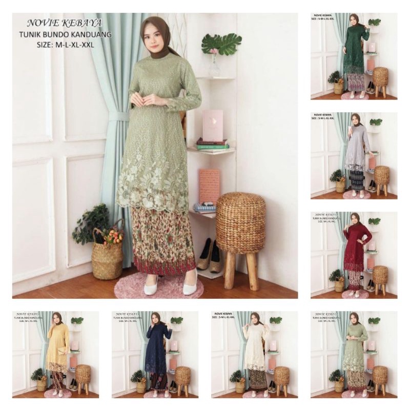 Setelan Tunik Permata/Kebaya Wisuda/Kebaya Muslim/Kebaya Modern