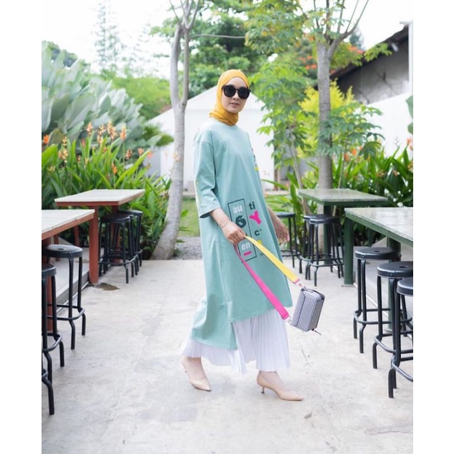 LONG TUNIK OVERSIZE MODEL GYL KEKINIAN SIZE L XL XXL // TUNIK WANITA JUMBO