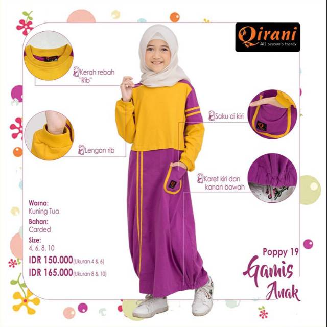 Gamis anak QIRANI POPPY 19