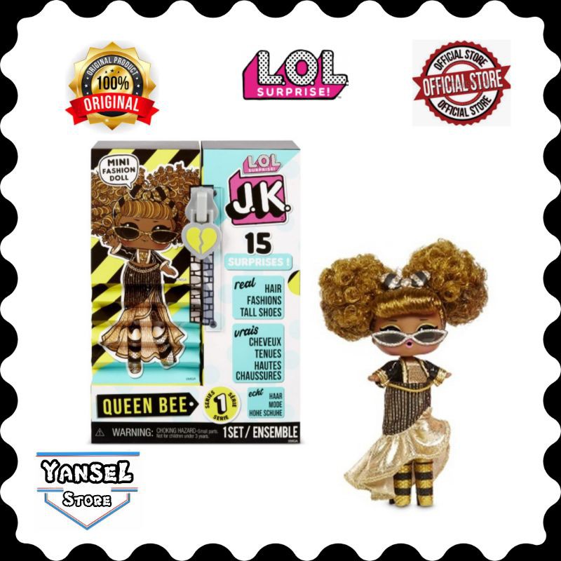 LOL Surprise JK Queen Bee Fashion Doll with 15 Surprises