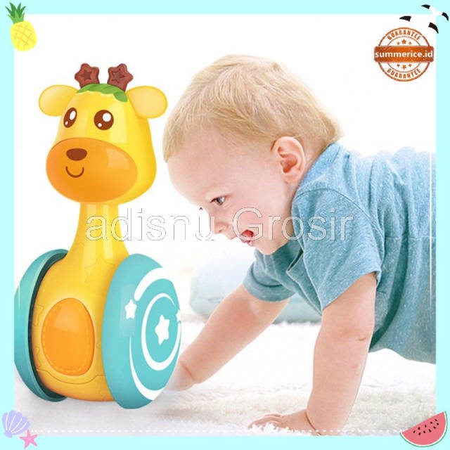 Mainan Bayi Sliding Tumbler Rattle Kids Infant Educational Early Education Toy