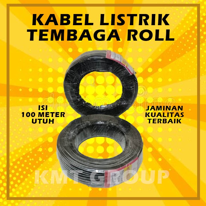 DK15S Kabel Listrik Serabut Tembaga Roll 100Meter