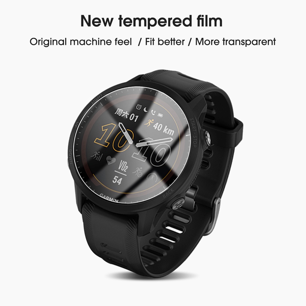 1 Pc Tempered Glass Pelindung Layar Smartwatch Garmin Forerunner 955 Anti Gores