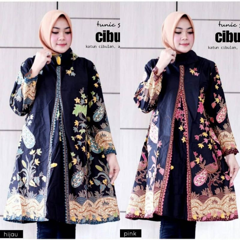 TUNIK BATIK MODERN EKSKLUSIF / TUNIK BATIK BURUNG MERAK