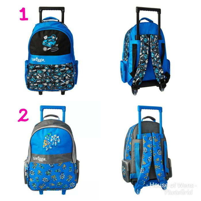 Kekinian SMIGGLE HOLA LIGHT UP TROLLEY BACKPACK   TAS TROLLEY SMIGGLE   ROBOT Termurah