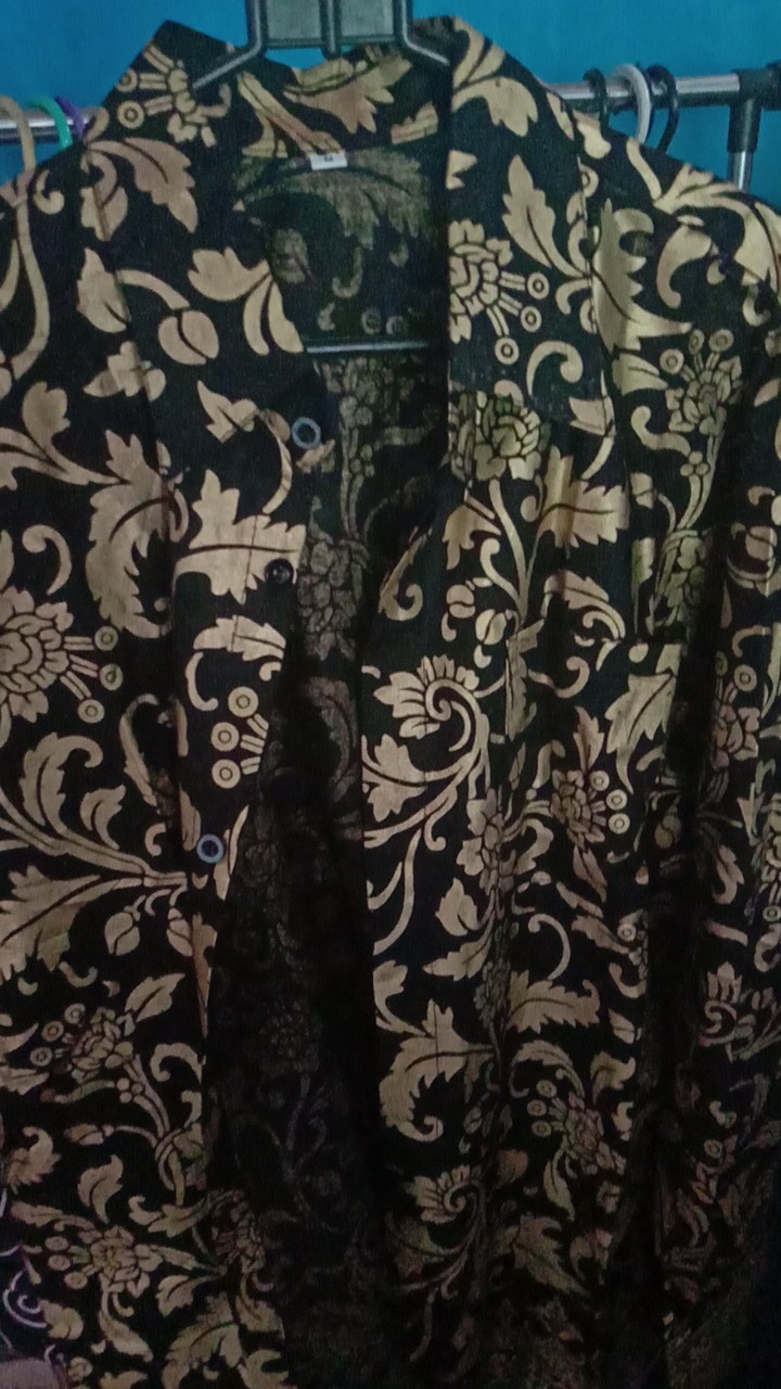 Kemeja Batik Perada Lengan Panjang