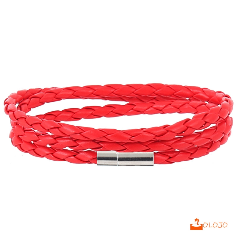 OLOJO  Gelang Korea Multi-layer Jalinan Twist Bracelet Tali Kulit Gelang