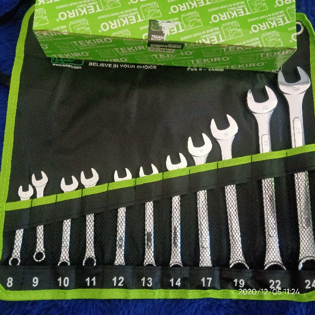 Kunci Ring Pas Set 11 Pcs 8-24 Mm / Combination Wrench Set Tekiro