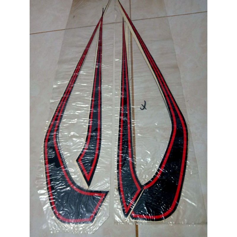 striping stiker yamaha rx100 rx 100 non original kwalitas super stok lama