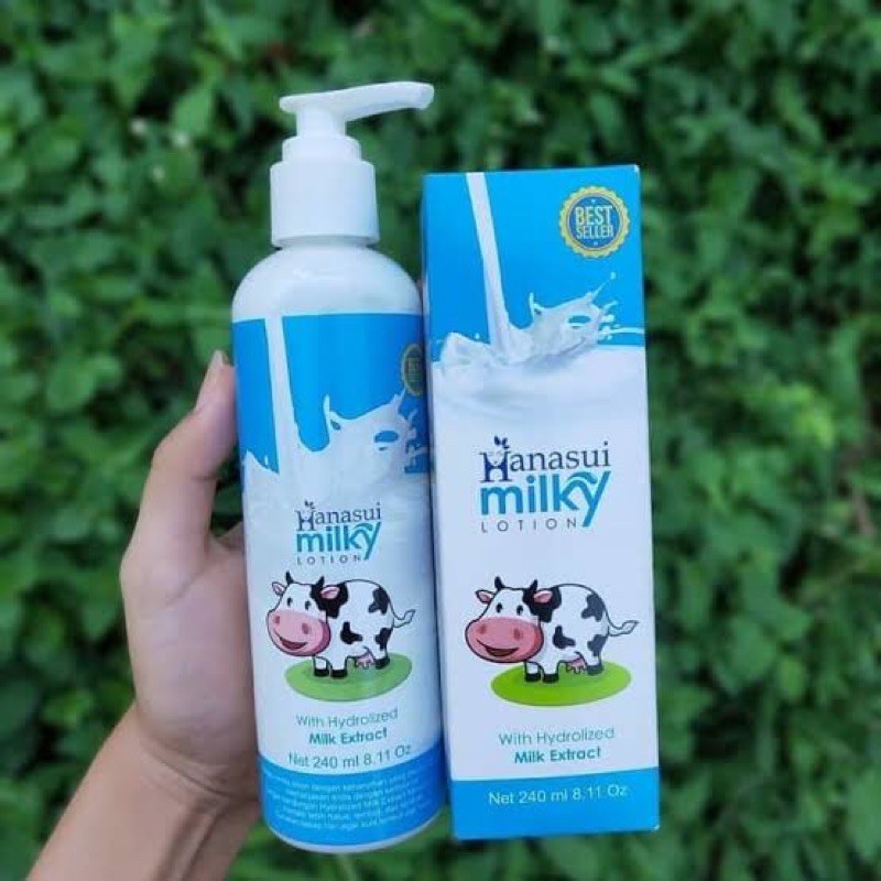 BISA COD - HANASUI MILKY BODY LOTION - MEMUTIHKAN dan MENCERAHKAN