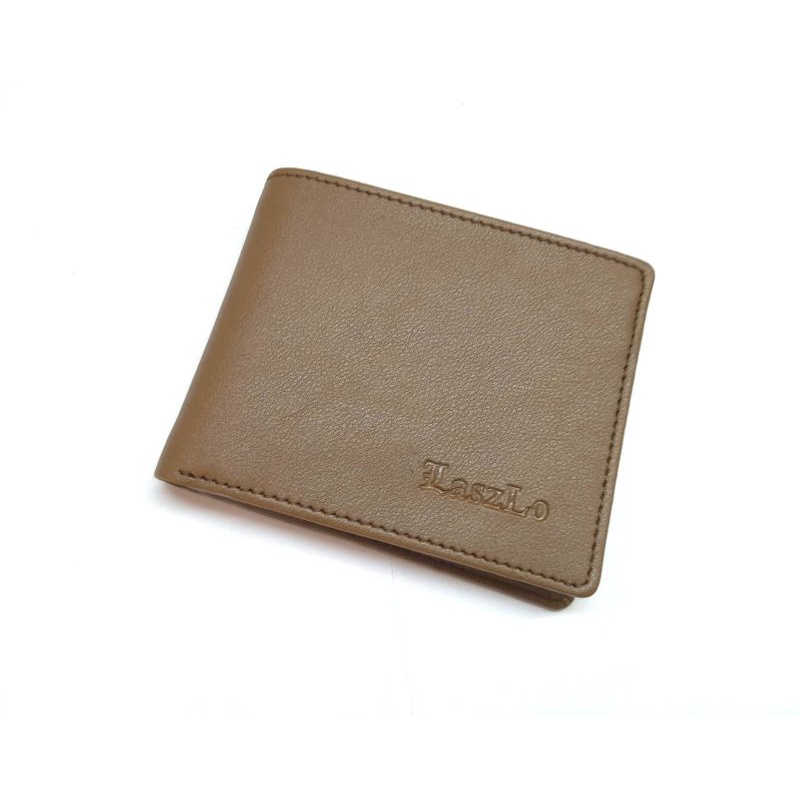 LASZLO Dompet pria pu leather/kulit sintetis 2121pu slot card-Brown slotcard