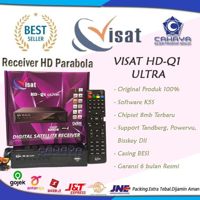 best produk] Receiver Parabola Visat HD-Q1 Ultra HD Mpeg4 NEW 8 MB Bisskey K5S