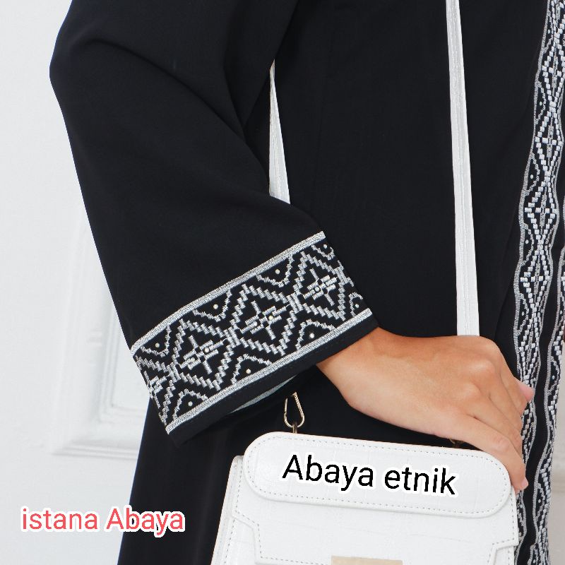 abaya bordir etnik turki cantik dan elegan bgt(real pic 100%)