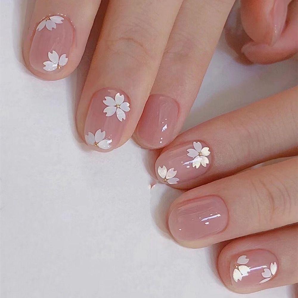 Mxbeauty Sakura Kuku Payet Warna-Warni Fashion Manicure Aksesori DIY Kerajinan Spangles Gel Charms 3D Nail Art Dekorasi