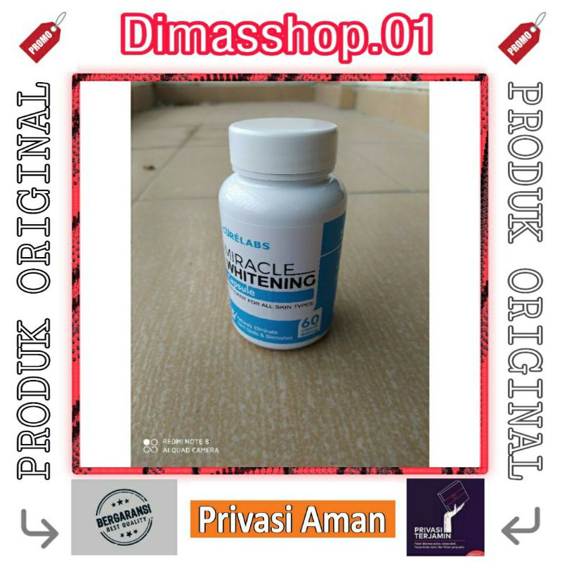 Curelabs Miracle Whitening Capsule Kapsul Pemutih Badan Alami