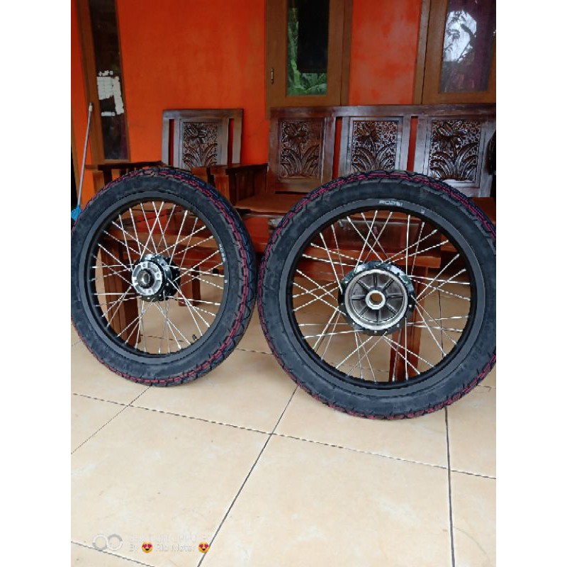 velg paketan rx king ring 18 tromol hitam original plus ban