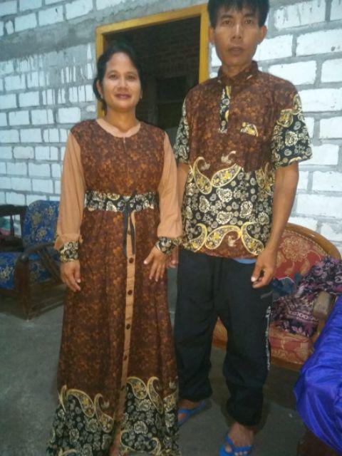 T7 Cp Zarra Couple Gamis Batik Couple Batik