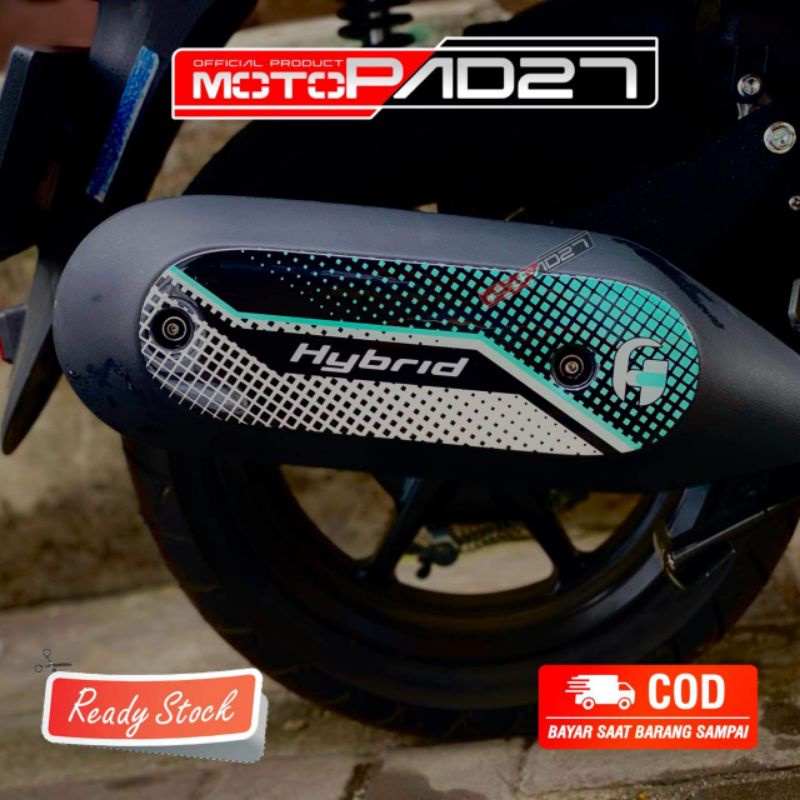 STICKER STIKER RESIN TIMBUL COVER KNALPOT YAMAHA FAZZIO 125 PREMIUM