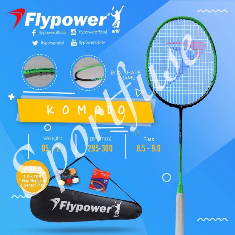raket badminton flypower komodo original