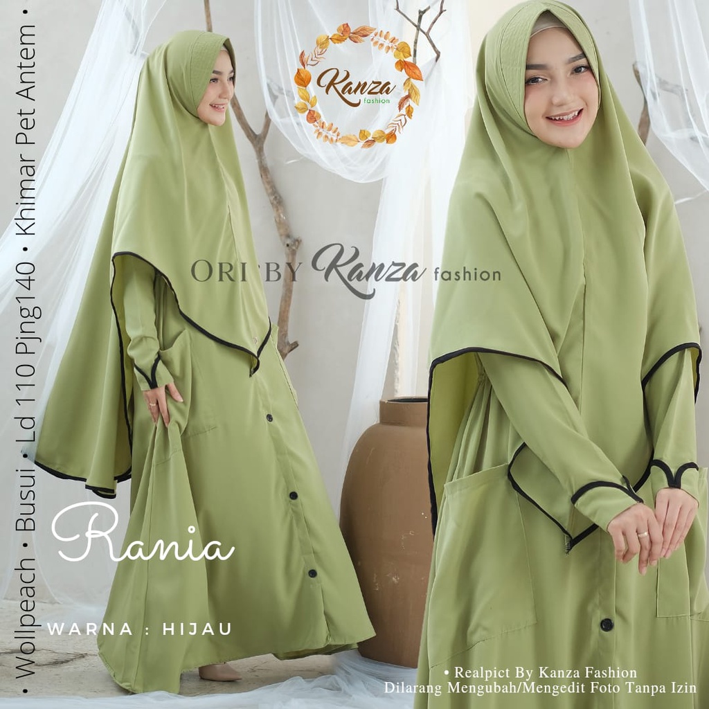 RANIA GAMIS SYARI MUSLIM original produk by kanza fashion