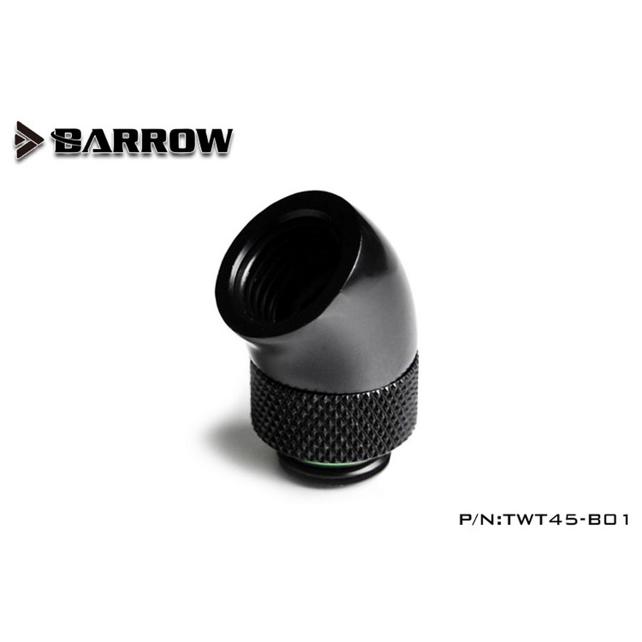 BARROW TWT45-B01 45° Rotary M-F G1/4 Fitting - Black