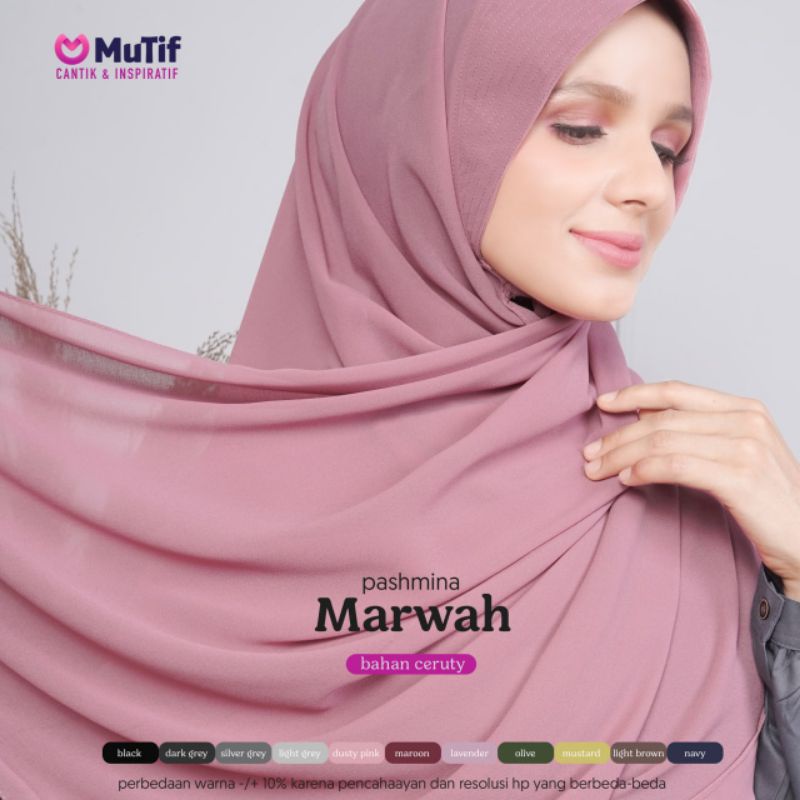 Pashmina Marwah Mutif Kerudung