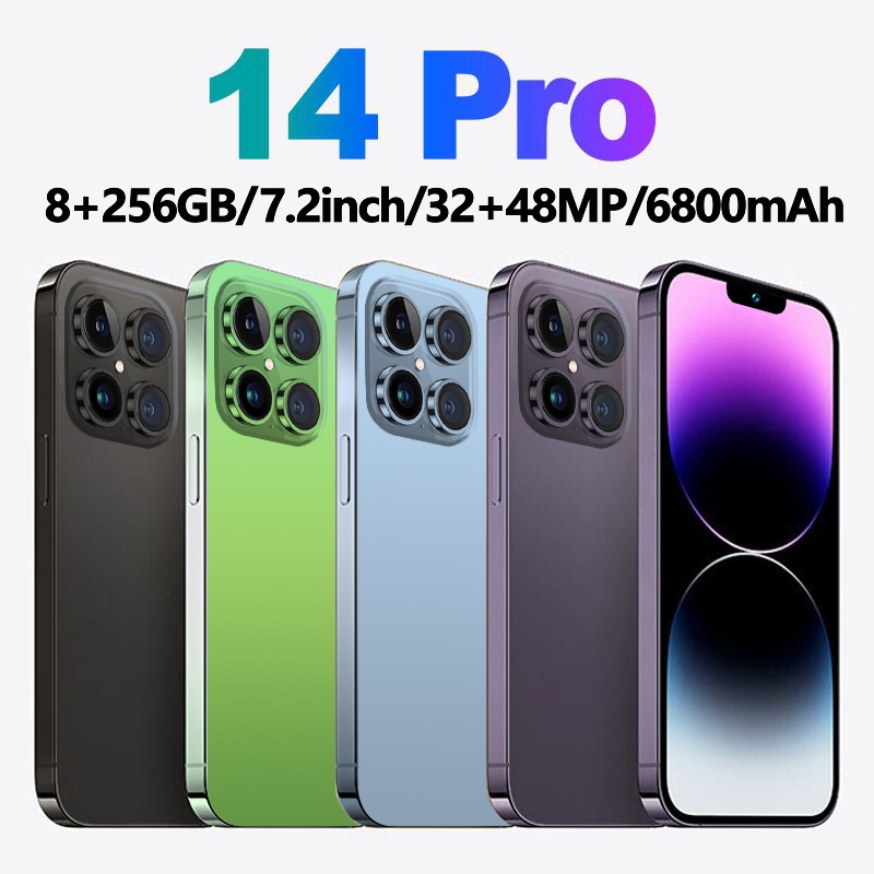 [COD+FreeGift-SD card] HP Smartphone i14 Pro Max 7.2 Inch 5G Memori Telepon Bluetooth 8GB RAM + 256GB ROM Pengiriman Lokal Dalam 24 Jam 5G Ponsel Android Ponsel Gaming HP murah GIVEAWAY