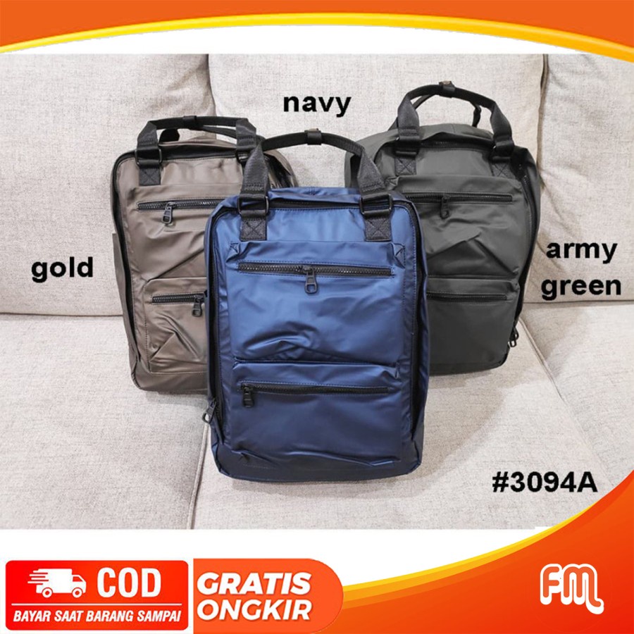 Ransel Calvin K 3094A Large Nylon Backpack / Tas Laptop Kuliah Kerja