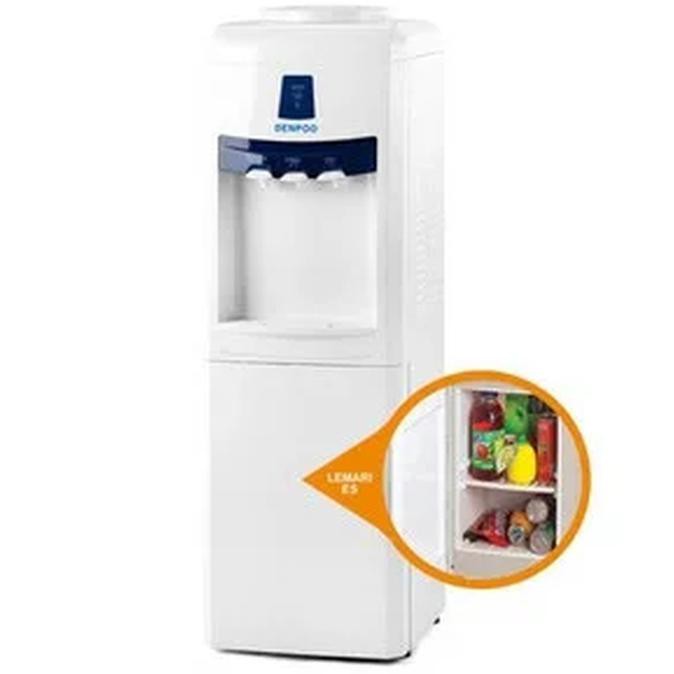 Dispenser Air Panas Dingin + Lemari Es Denpoo Bclass Garansi Resmi