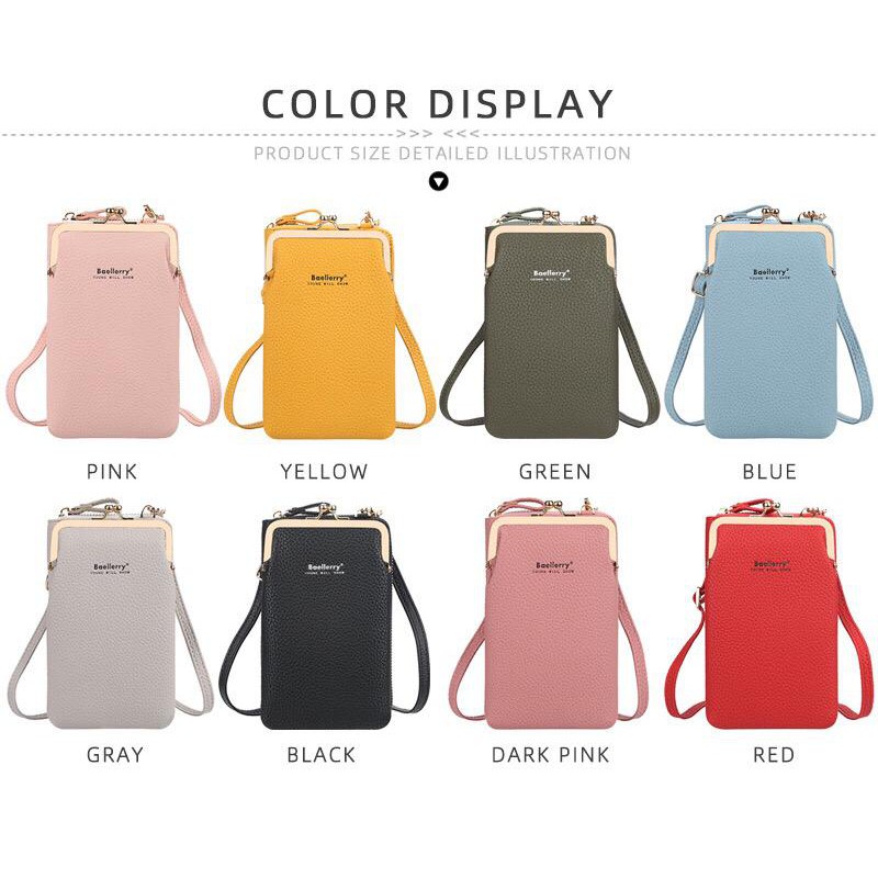 INFY - Tas Selempang Kulit Wanita Tas HP Wanita Tas Cewek Mini Baellerry D039 Import Murah